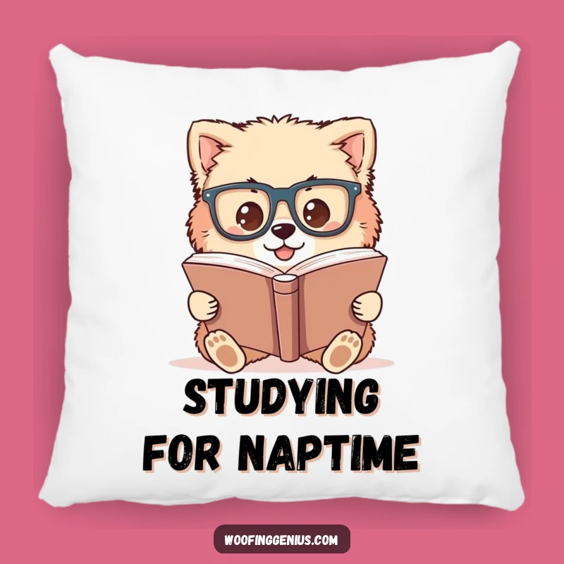Funny Bookworm Dog Pillow: Cozy Comfort for Your Smart Space, Sweet Funny Gift