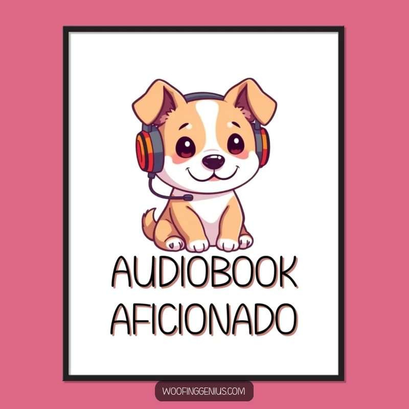 Funny Lecture Dog Digital Print - Instant Audio Learning Art Gift!