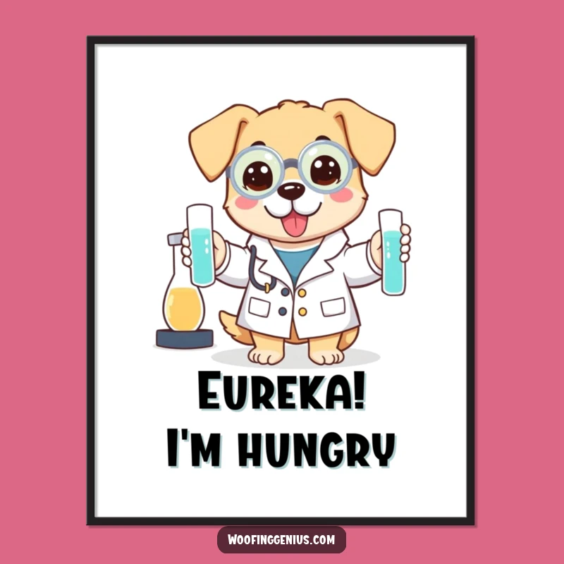 Funny Dog Scientist Digital Print - Instant Lab Decor, Unique Funny Gift