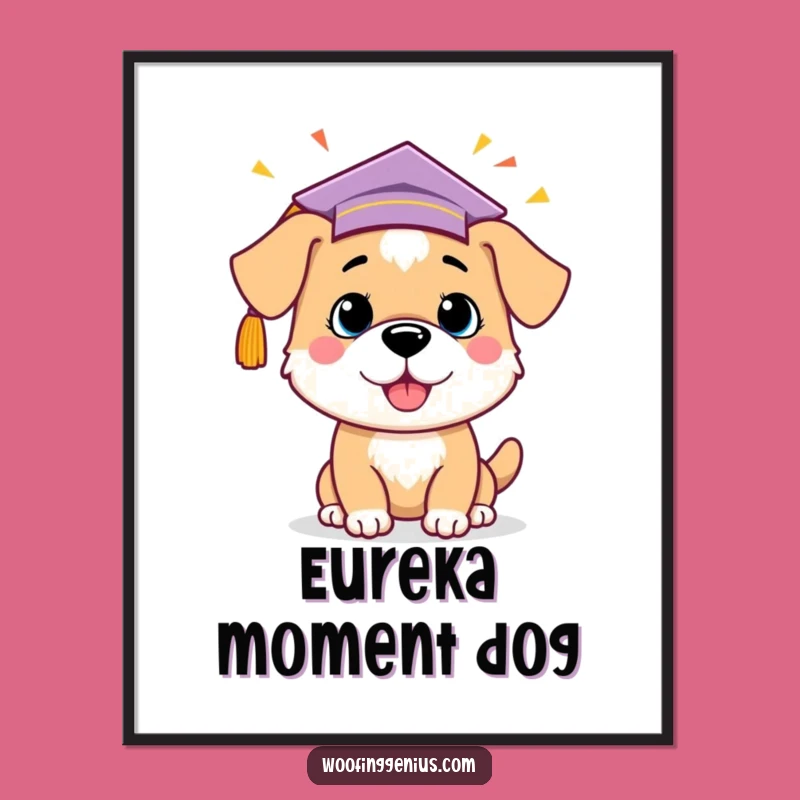 Funny Graduation Dog Idea Digital Art: Smart Pup Decor Gift