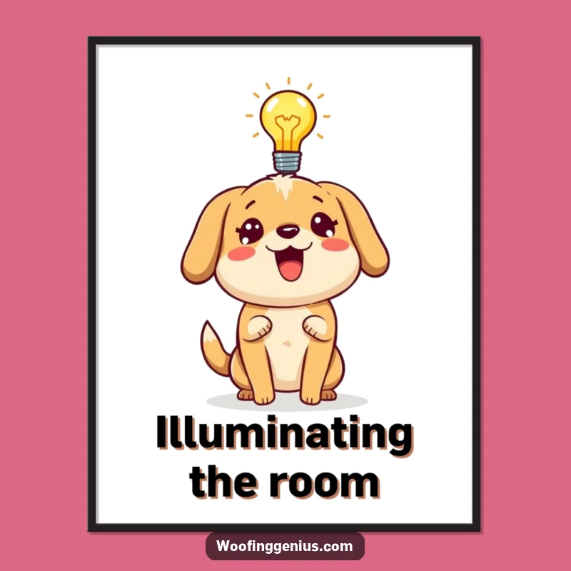 Funny Dog Digital Art - Brilliant Idea Wall Decor for Dog Lovers