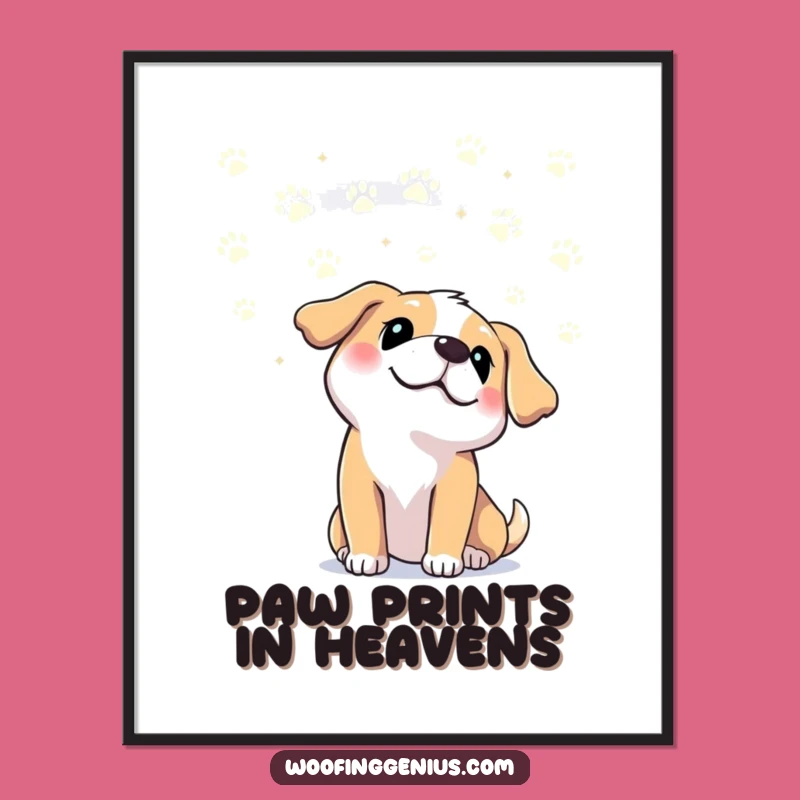 Funny Dog Paw Print Sky Digital Art: Instant Celestial Decor