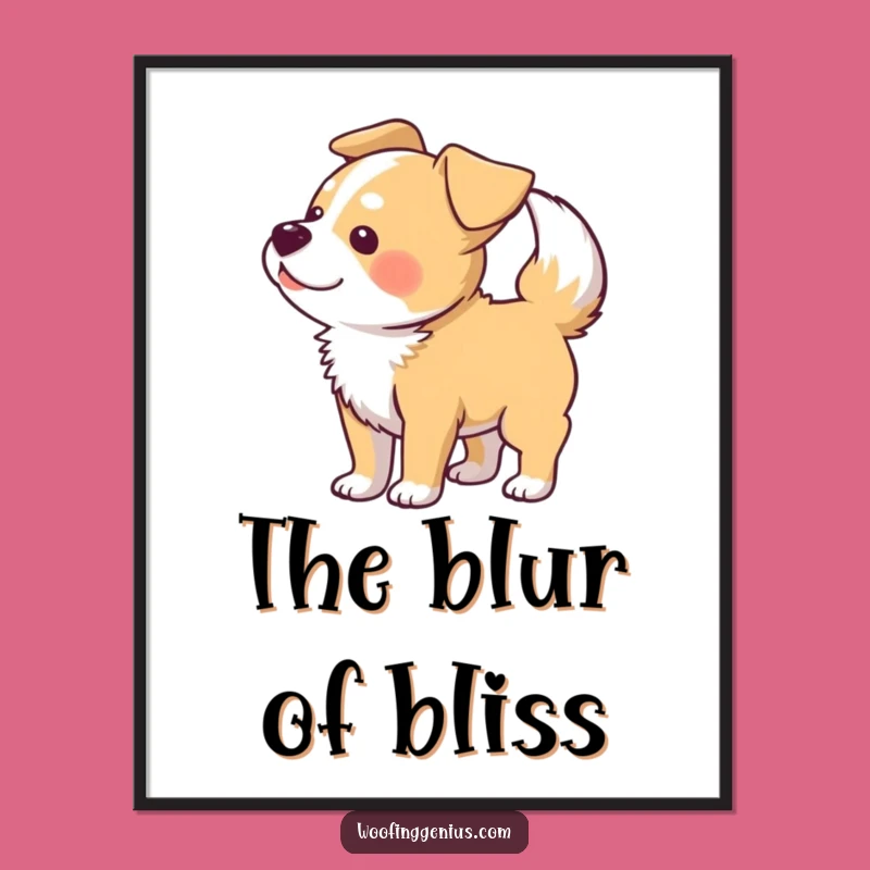 Funny Happy Dog Digital Art: Instant Joyful Decor, Perfect Printable Funny Gift