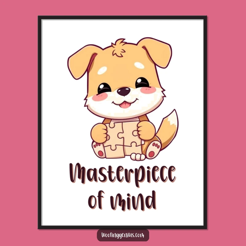 Funny Dog Jigsaw Puzzle Triumph Digital Art - Hilarious Wall Decor Gift