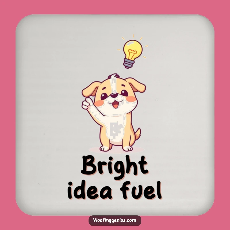 Funny Dog Idea Coaster: Lightbulb Protection, Perfect Gift!