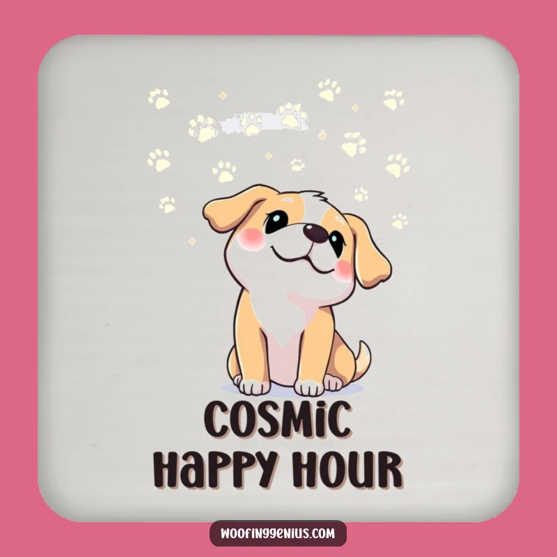 Funny Dog Paw Print Sky Coaster: Protect Surfaces with Hilarious Celestial Style