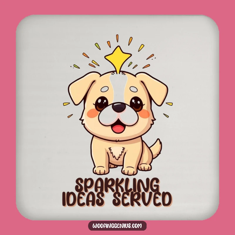 Funny Dog Coaster: Eureka Moment Fun, Quirky & Humorous Drink Decor