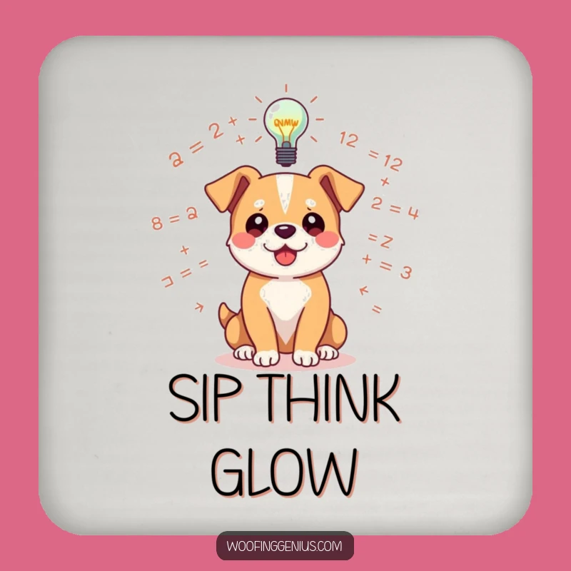 Funny Dog Eureka Coaster: Bright Idea, Humorous Table Gift