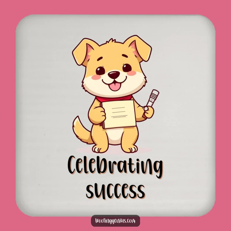 Funny Dog Inventor Coaster, Protect Surfaces With This Hilarious Canine Diploma Art