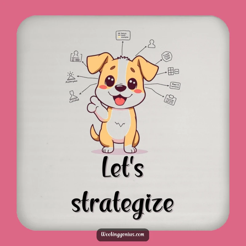 Funny Genius Dog Coaster: Protect Surfaces with Smart Canine Charm