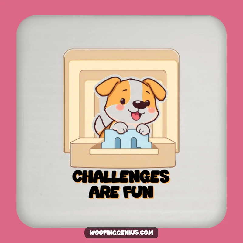 Funny Maze Solver Dog Coaster - Smart Pup, Humorous Strategy Protection Gift