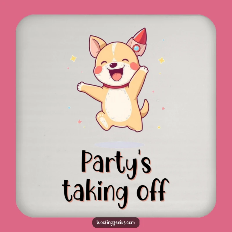 Funny Joyful Dog Rocket Coaster, Protect Surfaces With This Hilarious Blast-Off Art