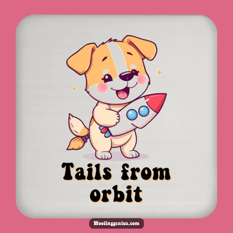 Funny Dog Rocket Coaster - Invention Protector for Tables