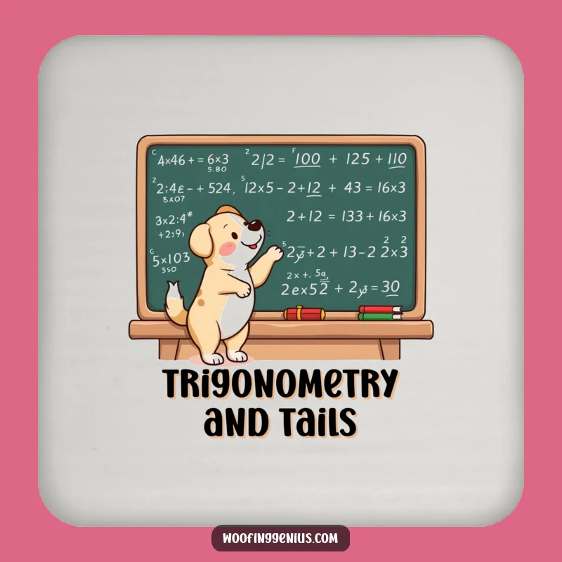 Funny Dog Math Coaster - Equation Protector for Tables