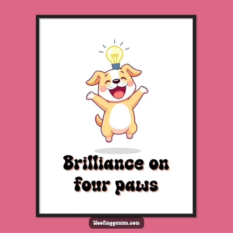 Funny Idea Dog Art Poster: Illuminate Your Walls with Humor, Perfect Funny Gift