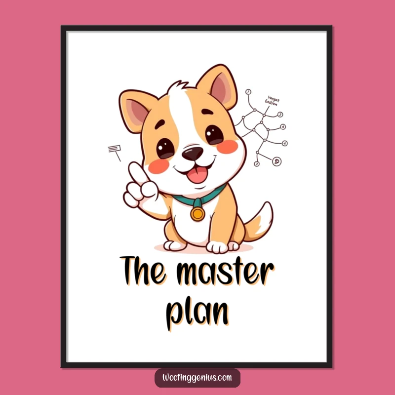 Funny Dog Diagram Pointer Poster - Wall Art for the Articulate!