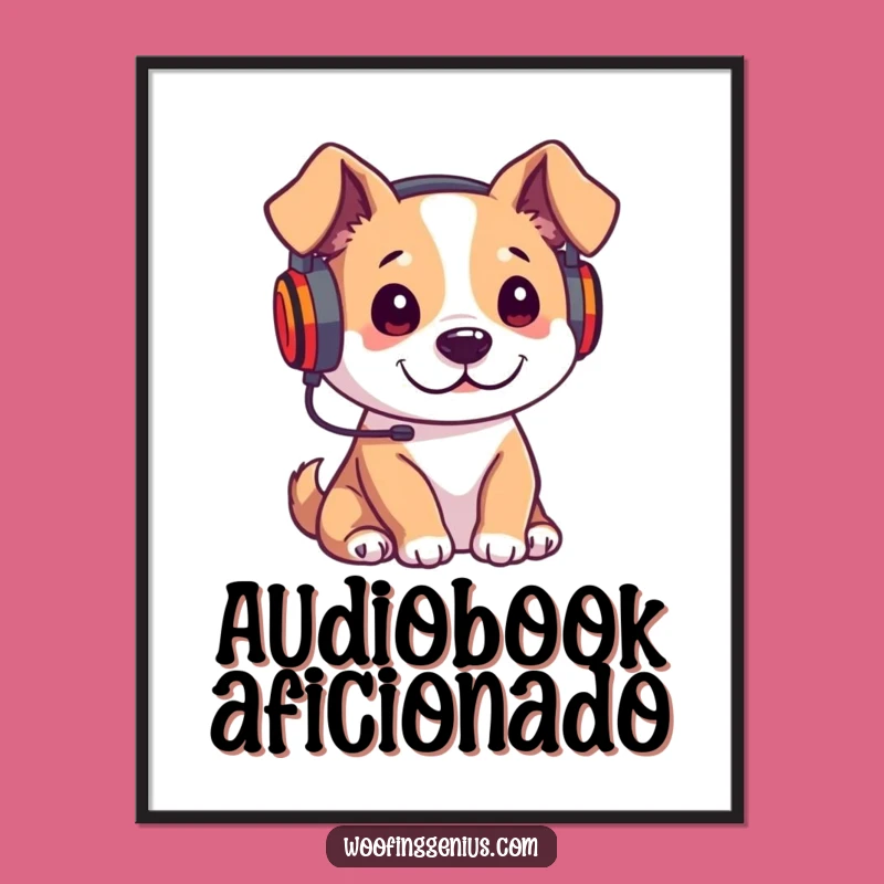 Funny Focused Dog Lecture Poster - Motivational Audio Art Gift!