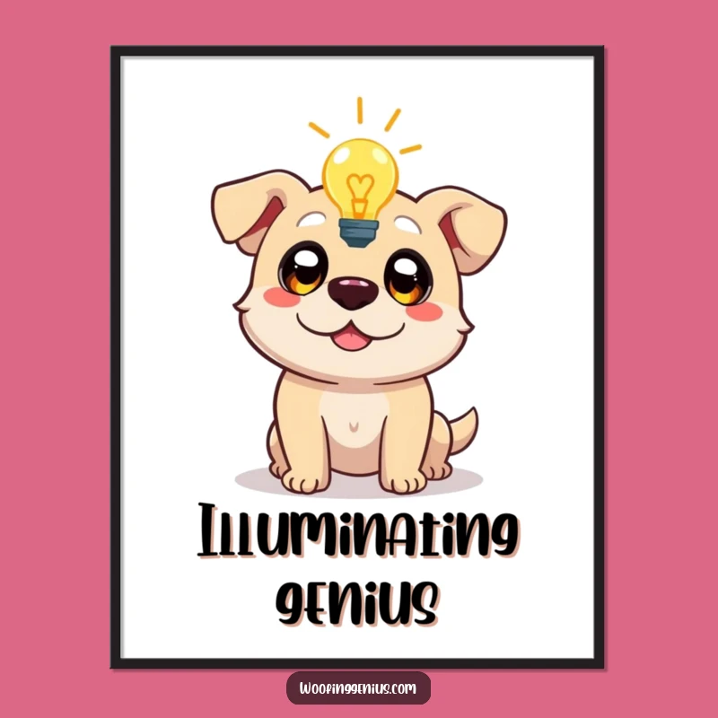 Funny Lightbulb Dog Poster: Inspiring Art for Your Walls!