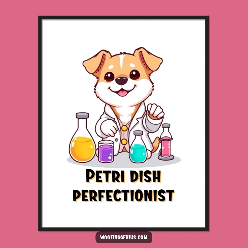 Funny Dog Lab Poster - Scientist Wall Art for Labs