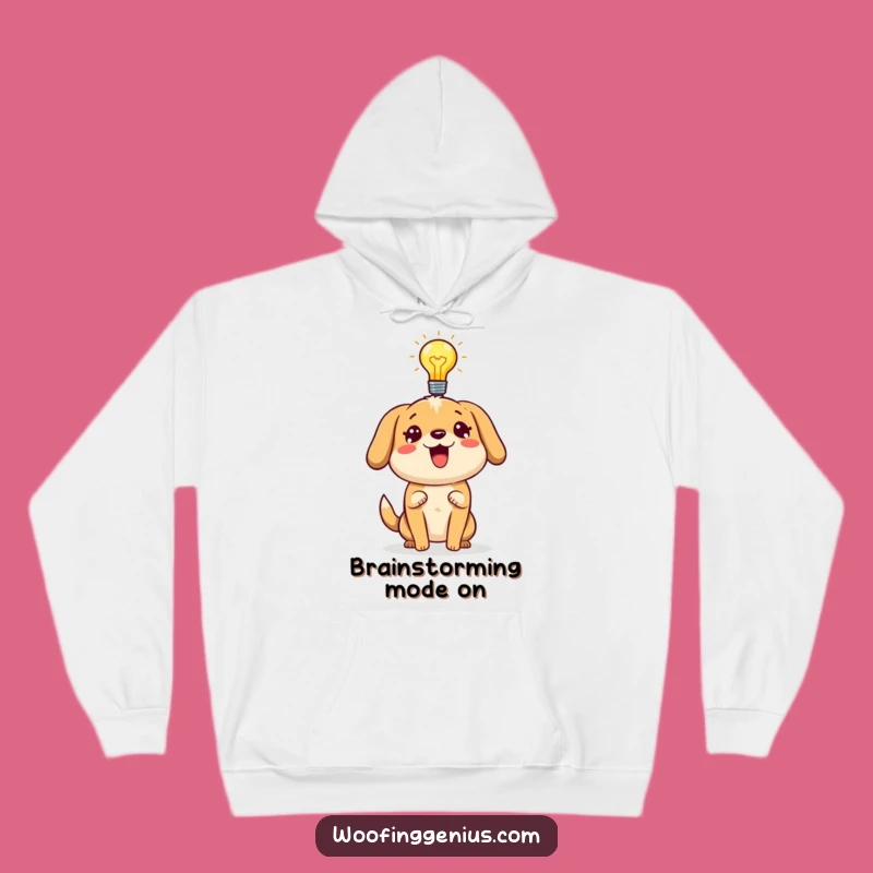Funny Dog Hoodie - Cozy Lightbulb Idea Sweatshirt Gift for Thinkers