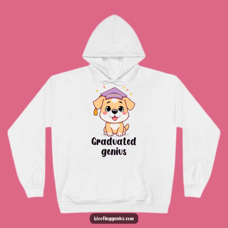 Funny Graduation Dog Idea Hoodie: Smart Pup Comfort Gift