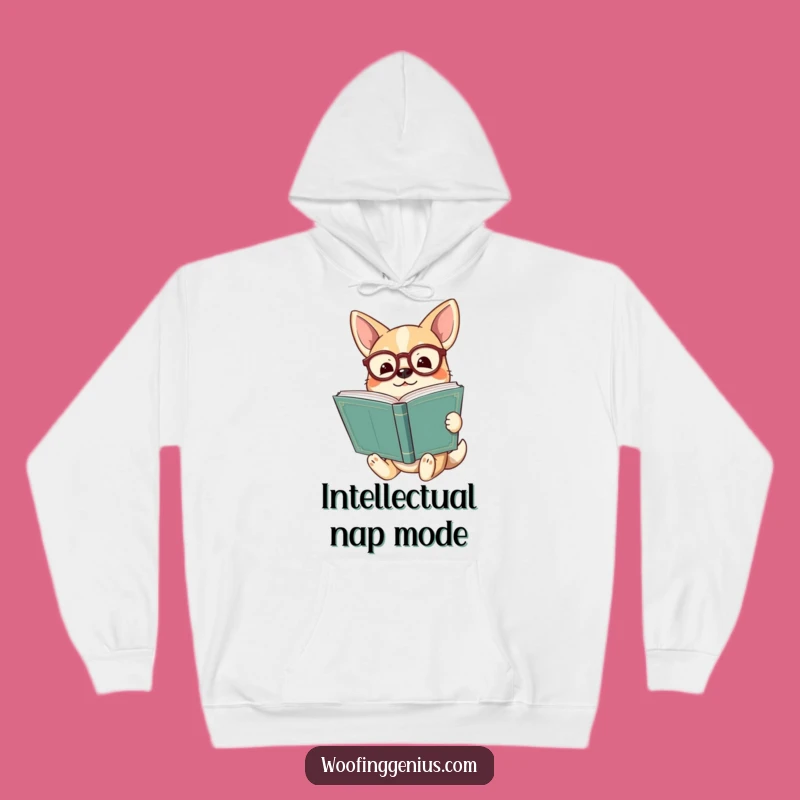 Funny Enlightened Dog Hoodie: Cozy Wise Pup Sweatshirt, Book Lover Gift