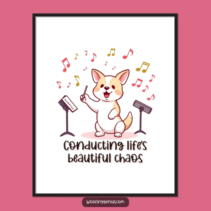 Funny Free Printable Music Dog Wall Art: Whimsical DIY Downloadable Decor for Studios!