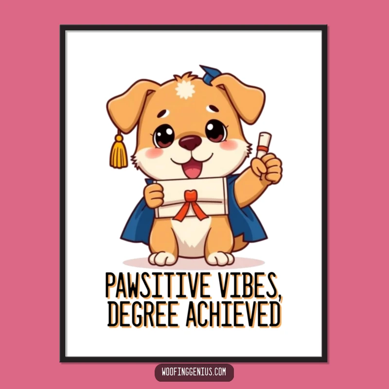 Funny Dog Graduation Art: Free Printable Wall Decor for a Laughable Home