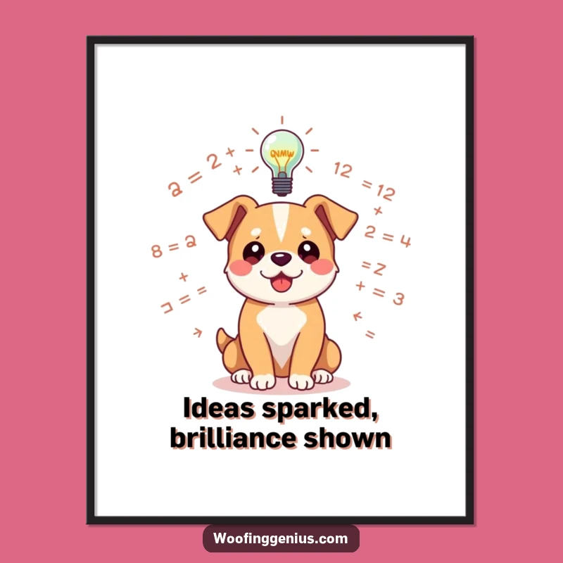 Funny Free Printable Wall Art: Bright Dog Idea Downloadable Decor!