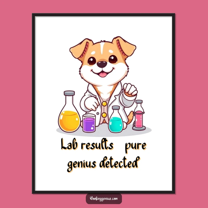 Free Printable Wall Art: Mad Scientist Dog Mixology - Hilarious Downloadable Decor!