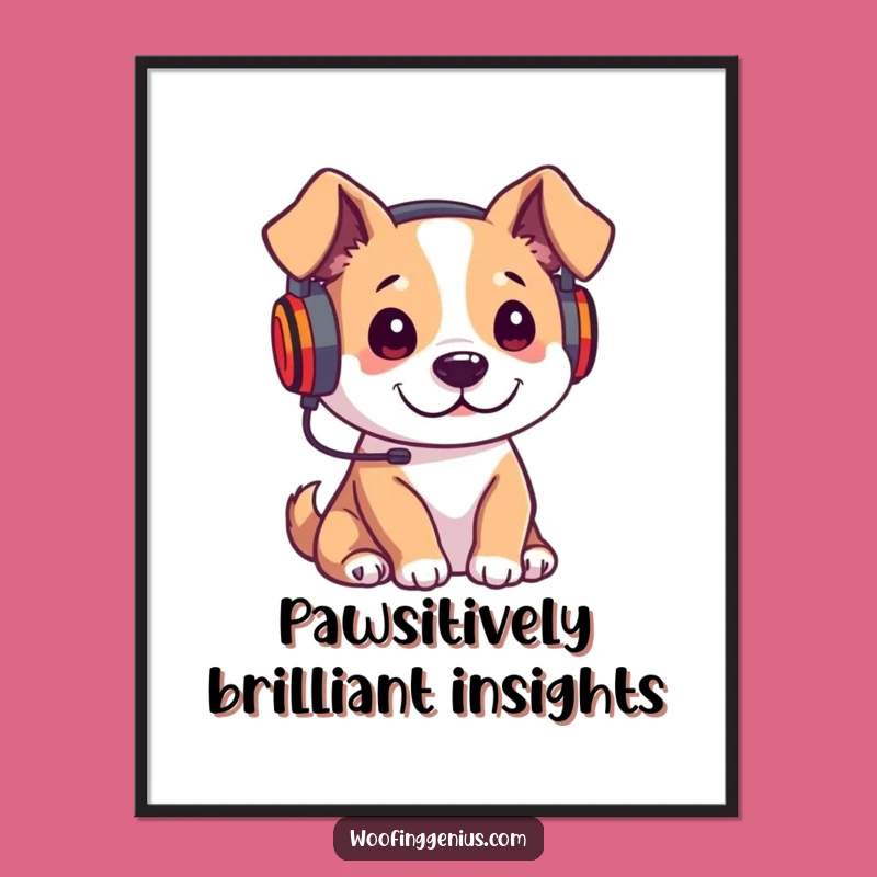 Funny Free Printable Wall Art: Focused Dog Learner - Downloadable Art for Any Room
