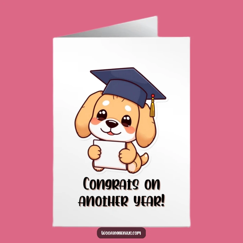 Free Printable Funny Graduation Dog Birthday Card - Smart Pooch Surprise Download