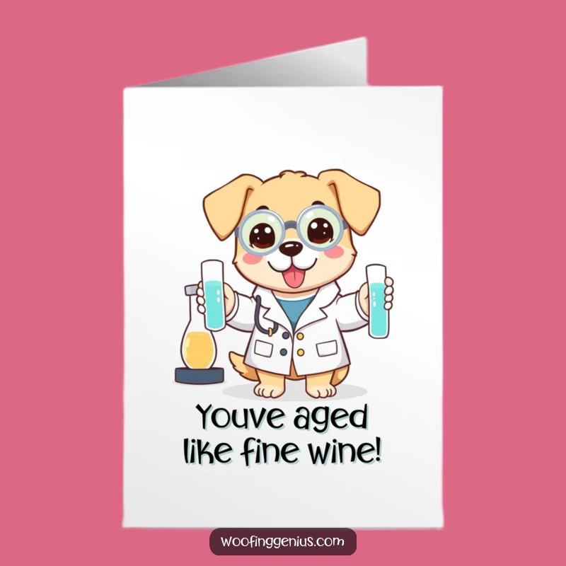 Free Printable Scientist Dog Birthday Card: Funny DIY Downloadable Gift for Brainiacs!