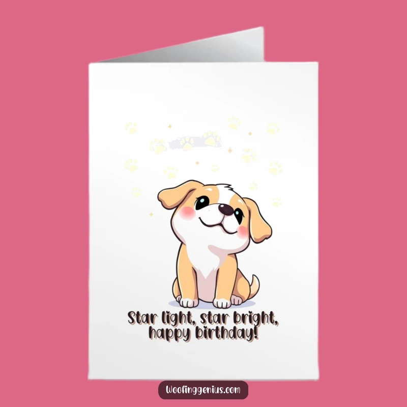 Free Printable Star Dog Birthday Card - Dreamy DIY Downloadable Gift