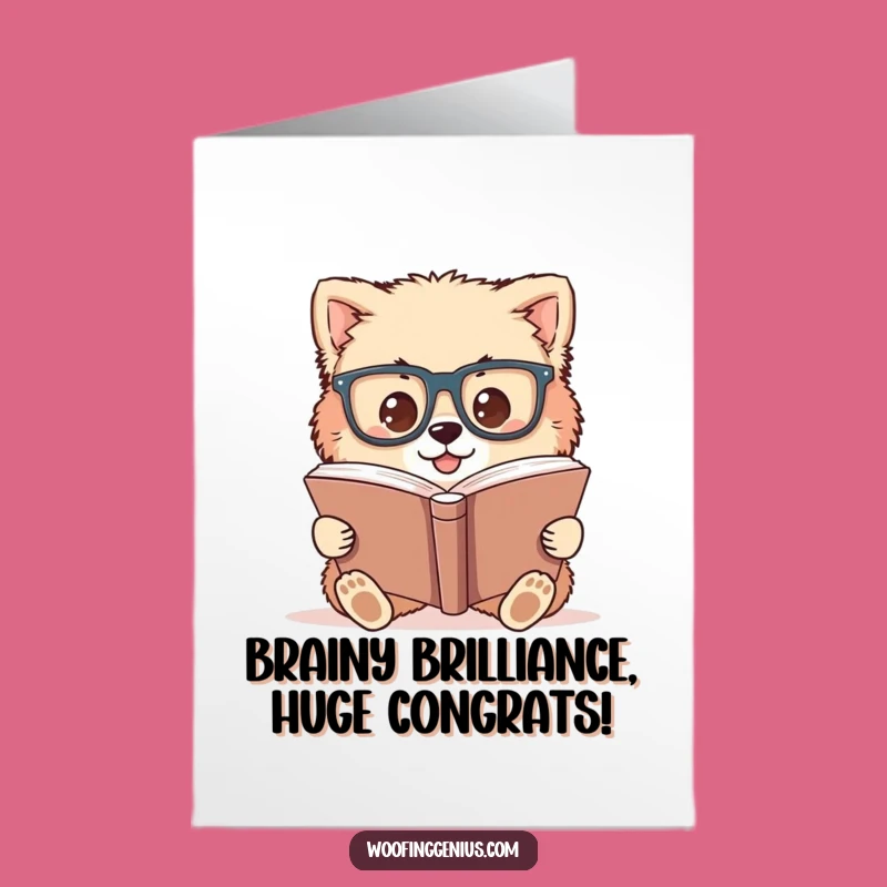 Free Printable Congrats Card: Genius Dog, Hilarious Downloadable Achievement Gift