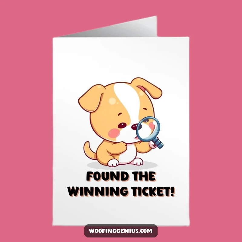 Curious Dog Detective Free Printable Congrats Card - Celebrate Discovery Downloadable