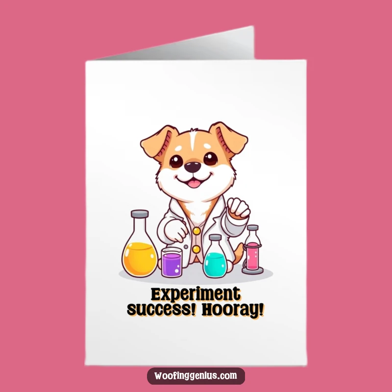 Free Printable Congrats Card: Scientist Dog Mix - Hilarious Lab Success Gift!