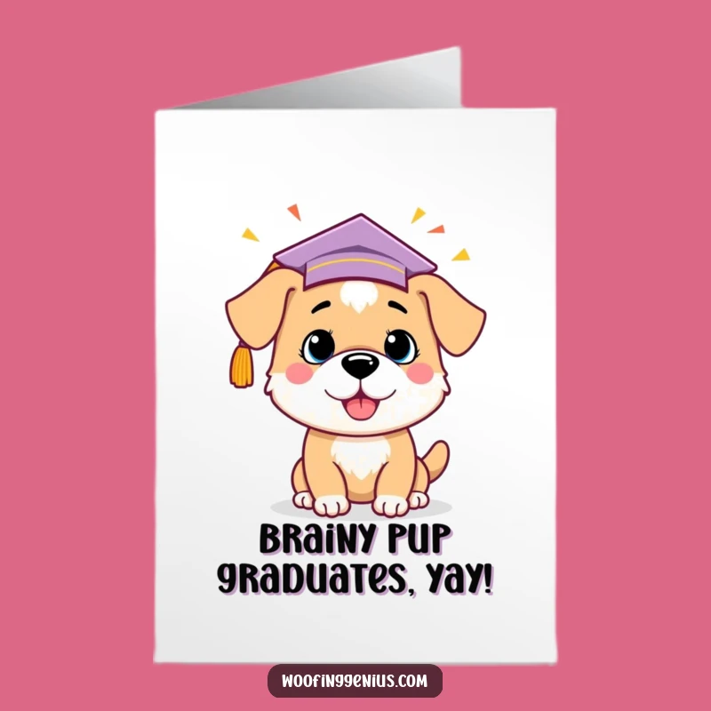 Free Printable Dog Congrats Card: Grad Idea Pup Funny Downloadable Gift