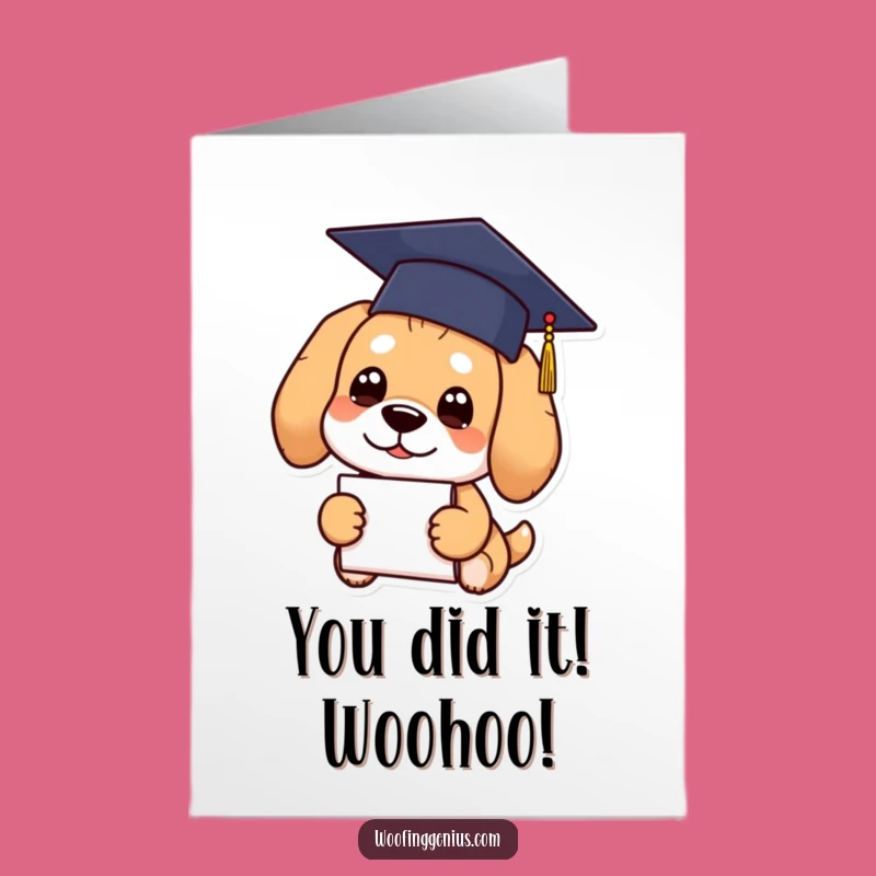 Free Printable Funny Graduation Dog Congrats Card - Pawsitively Graduated Download