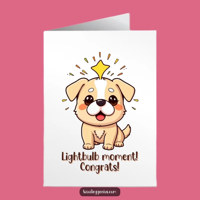 Free Printable Congrats Card: Eureka Dog, Smart Downloadable Gift for Achievements