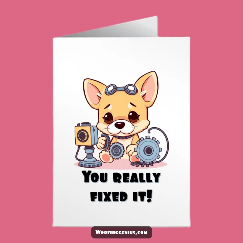 Free Printable Dog Engineer Card: Funny DIY Congrats Downloadable Gift for Achievers!