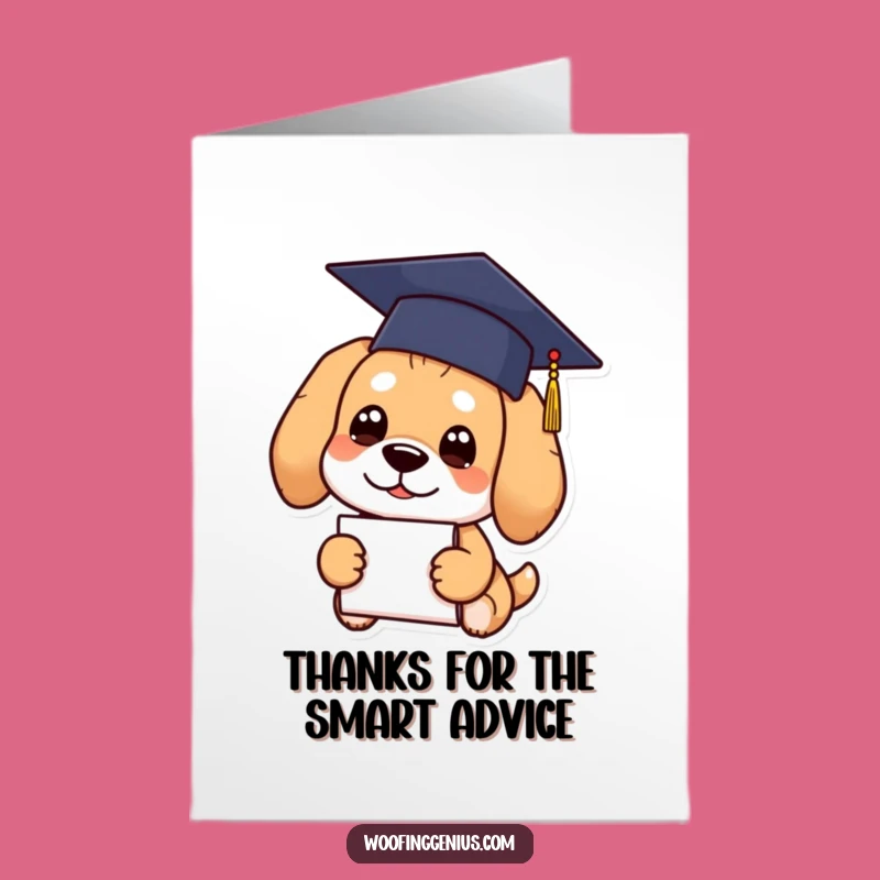 Free Printable Funny Graduation Dog Thank You Card - Grateful Scholar Download