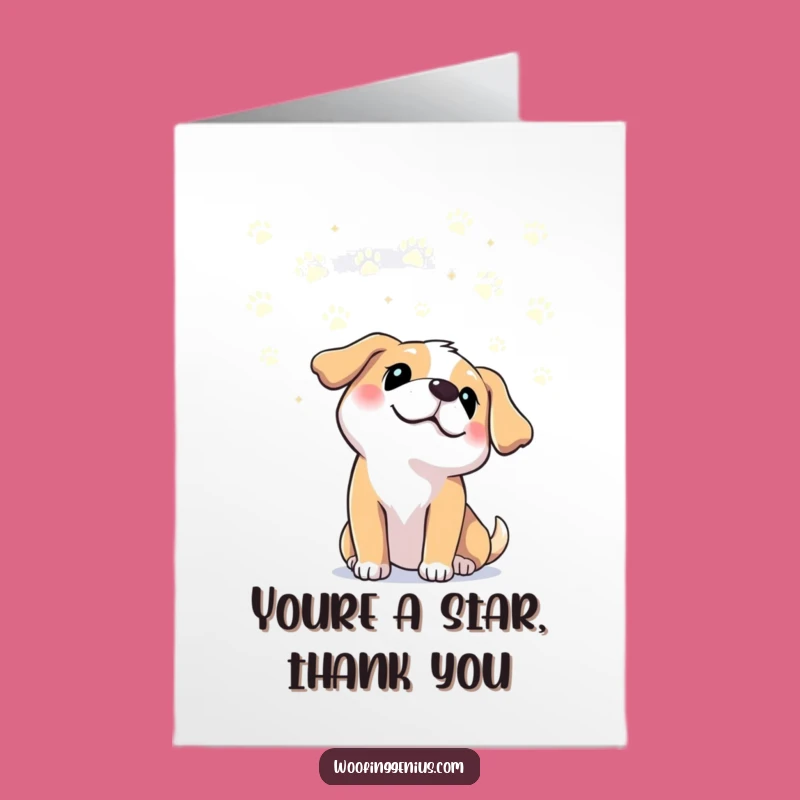 Free Printable Star Dog Thank You Card - Cosmic DIY Downloadable