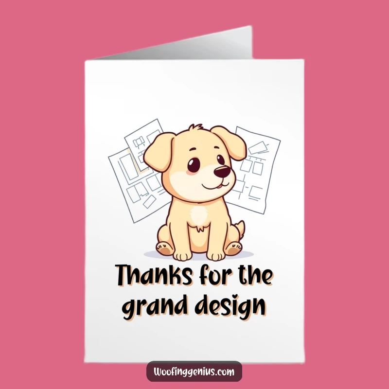 Free Printable Thank You Card: Dog's Thoughtful Plans!