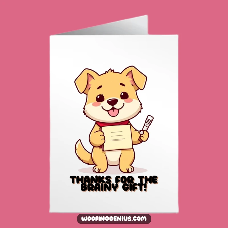 Free Printable Thank You Card: Smart Dog Inventor Says Thanks