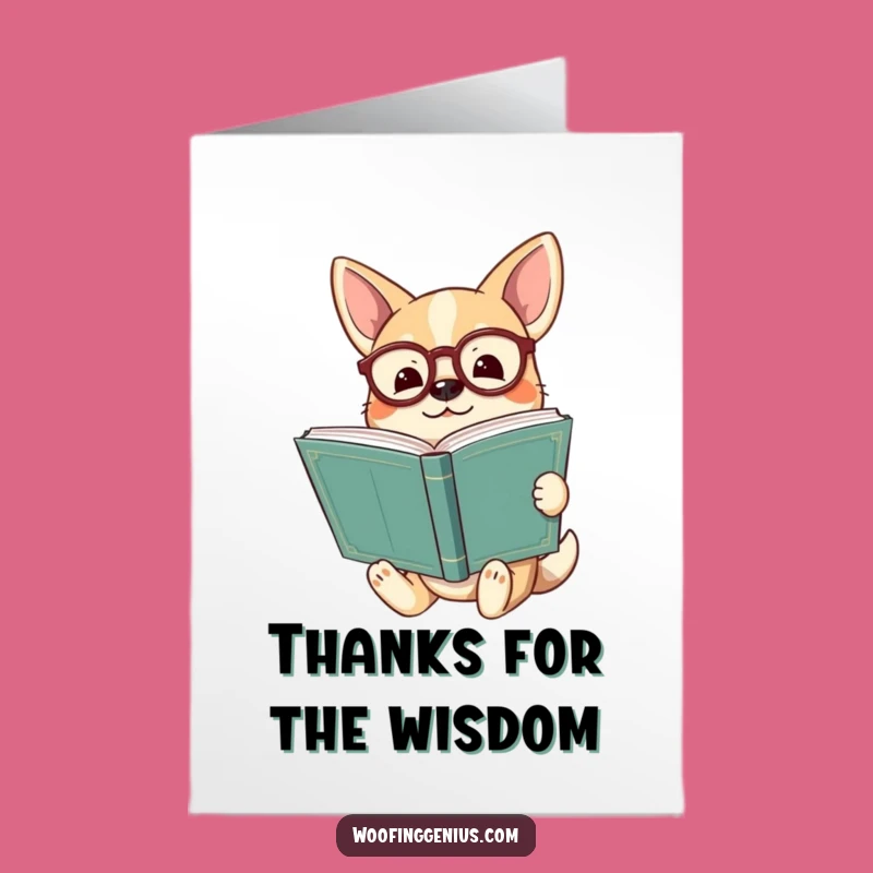 Free Printable Thank You Card: Wise Dog's Gratitude, Enlightened Downloadable Gift