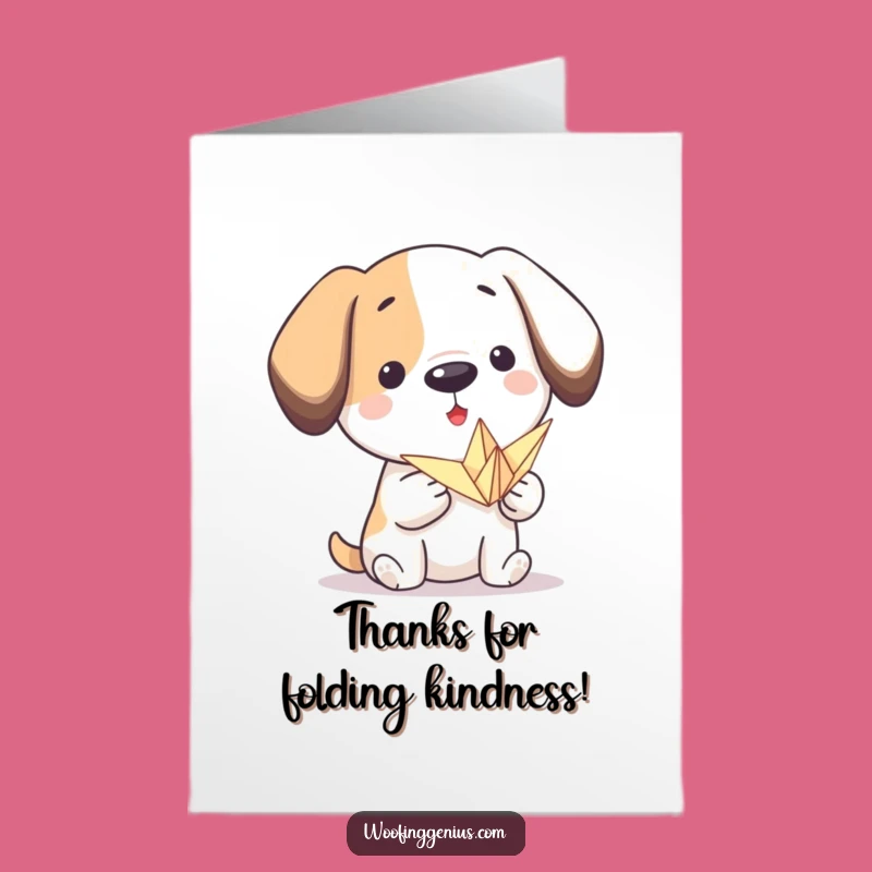 Thank You for Your Art: Free Printable Origami Dog Card