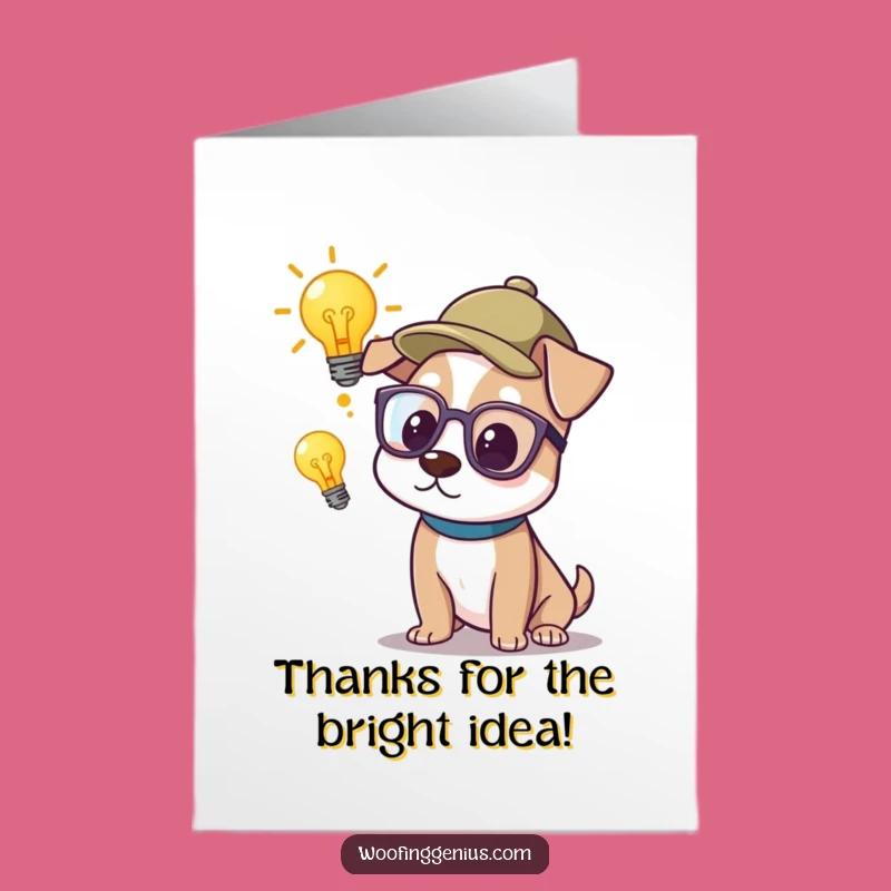 Free Printable Thank You Card: Smart Dog's Idea! Grateful Downloadable Gift