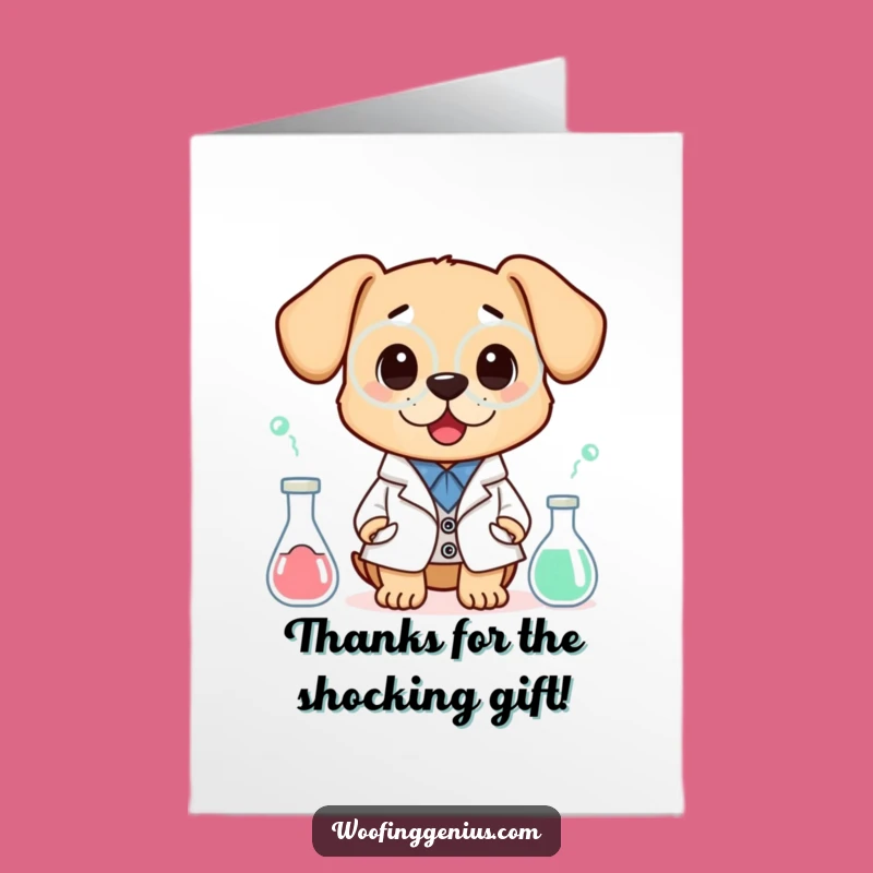 Free Printable Thank You Card: Surprised Lab Dog - Unexpected Thanks Downloadable
