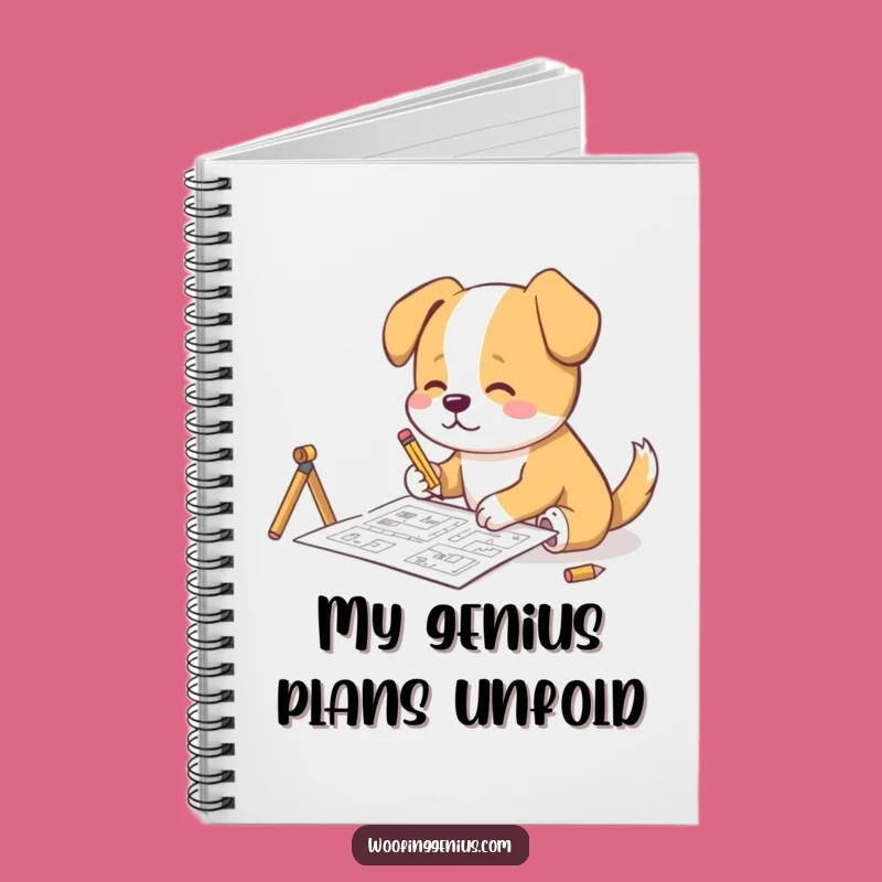 Funny Architect Dog Notebook: Blueprint Sketching Journal, Hilarious Gift